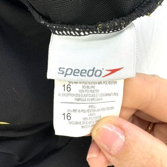 Speedo Womens Black Racerback Frock Style Athletic Tennis Dress Size 16 - Picture 4 of 9